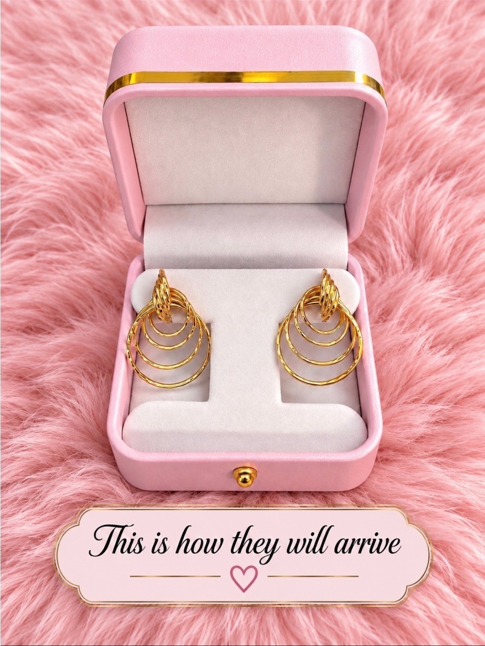 14K Gold Vintage Graduated Multi Hoop Diamond Cut Post Earrings FIRM THANK YOU - Picture 3 of 14